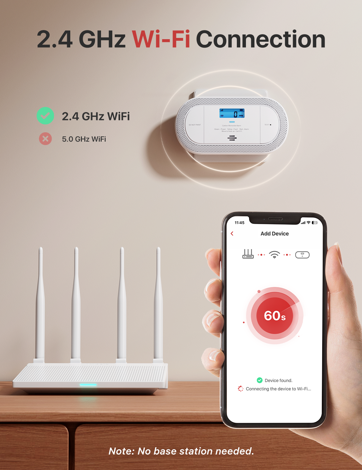 XC0C-iA Tak-Çalıştır Akıllı Karbon Monoksit Alarmı - 1 Paket - Görsel 2