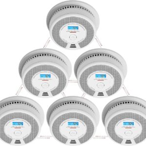 SC07-W Kablosuz Bağlantılı Duman ve CO Alarmı - 6'lı Paket